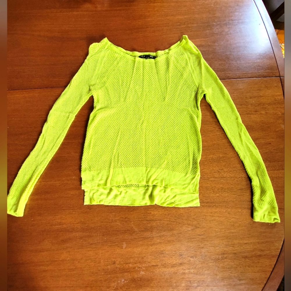 Rag & Bone katya green mesh sweater